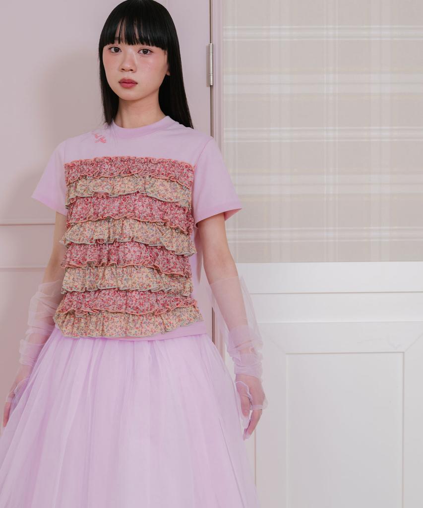 NICEGHOSTCLUB Ffats Flower Frill Tee_Pink(Ng2Gsut589A)