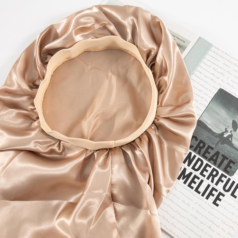 3pcs Long Bonnet Set Long Bonnet Satin Bonnet Silk Bonnet Extra Large Bonnets Silk Hair Bonnet long streamer nightcap