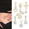 6pcs Stainless Steel Belly Button Ring 5mm Ball Navel Piercing Jewelry Hypoallergenic Safe for Sensitive Skin