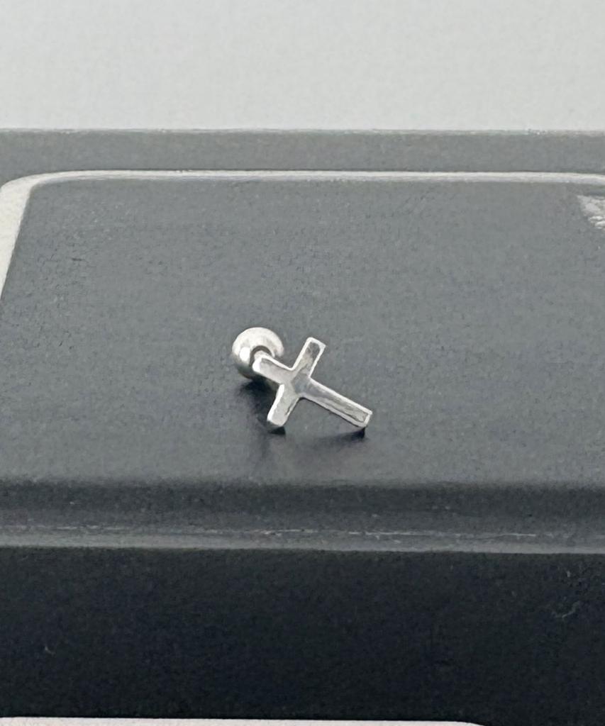 Baradu 925 Simple Cross Piercing (Single)
