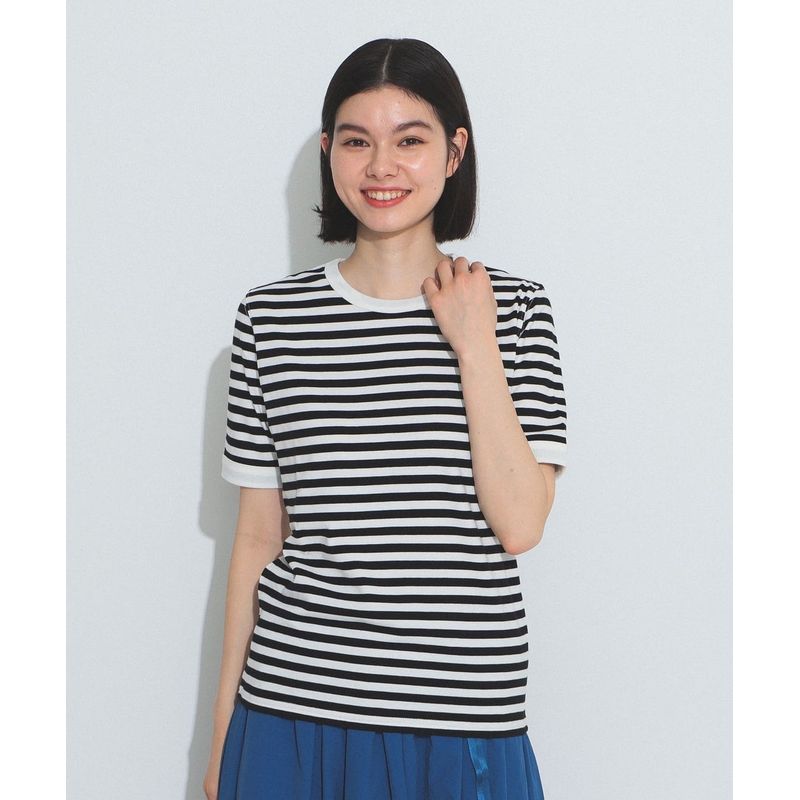 

Orders Exported to Japan 2025 Summer New Cotton Navy Stripe round Neck Short sleeve T-shirt Beams Boy Strongly Recommended Black 2