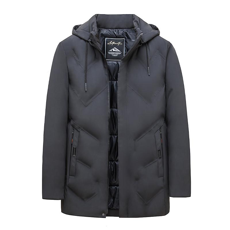 

Новая зимняя хлопковая куртка Мужское пальто Утепленное Теплое Повседневное Хлопковое Однотонное Худи S серый