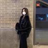 Black Imitation Fox Fur Plush Environmentally Friendly Fur Jacket for Women's High-end Sense Super Good-looking Furry Autumn and Winter New Models