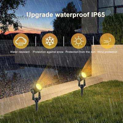 Outdoor Solar Spot Light with Stake 270-Degree Adjustable Super Bright IP65 Waterproof Auto On/Off Solar Lawn Lamp Landscape Lighting