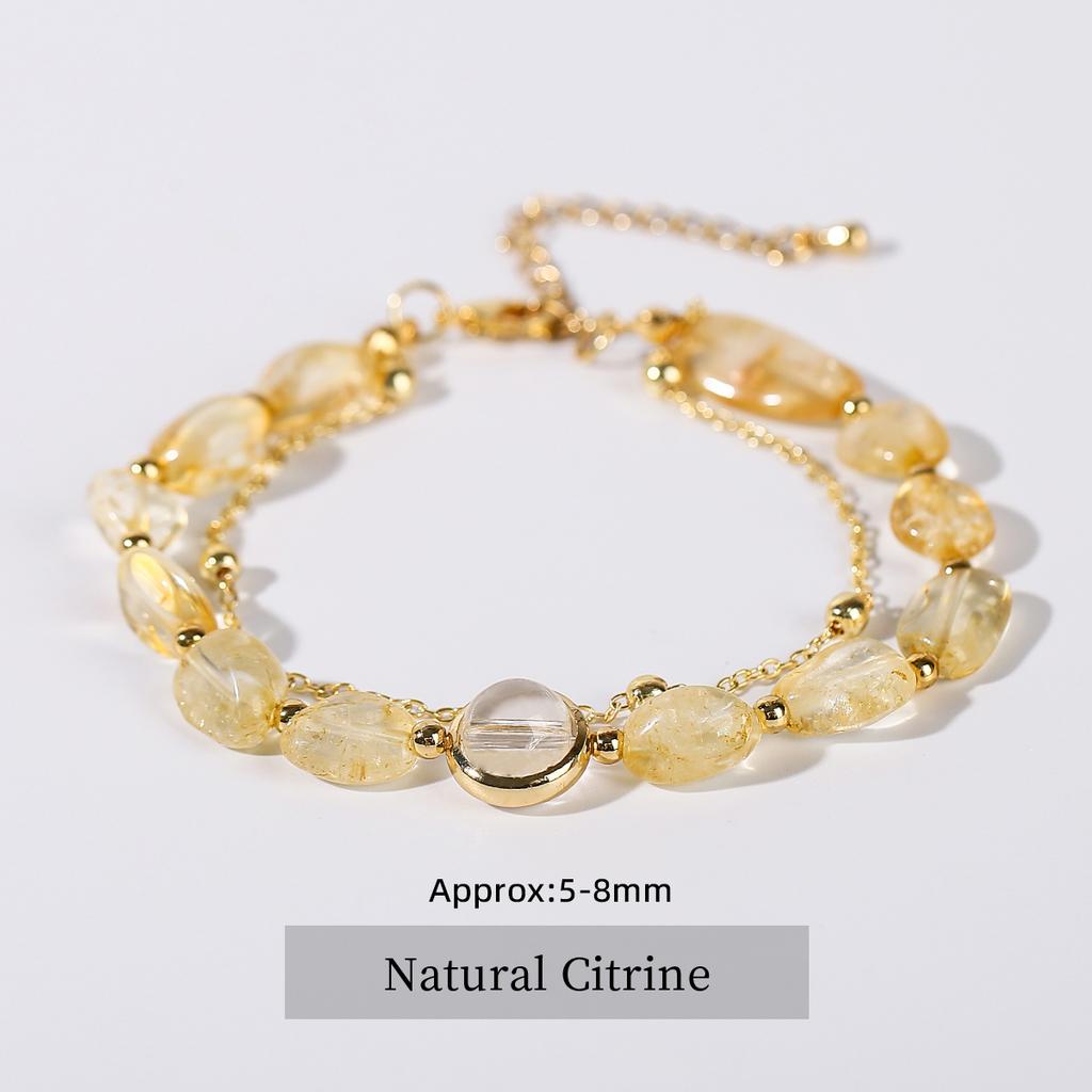 JD Natuursteen Citrien Onregelmatige Kralen Geluk Rijkdom Armbanden Dames Mode Genezende Kristal Ketting Armband Vrouwelijke Feest Cadeaus