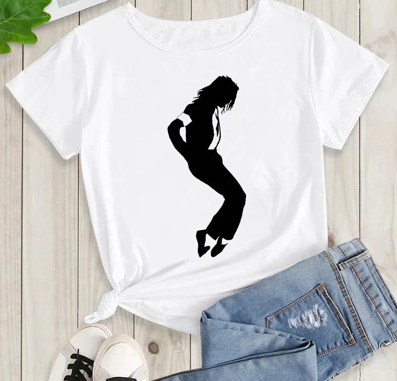 

2026 Michael Jackson Graphic Printed High Quality Y2K Tshirt Harajuku Rock Fashion Casual Short Sleeve Crew Neck Cotton T Shirt 4XL