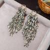 Elegant Tassel Long Earrings: European & American Fashion, High-End Prom & Evening Goddess Style.