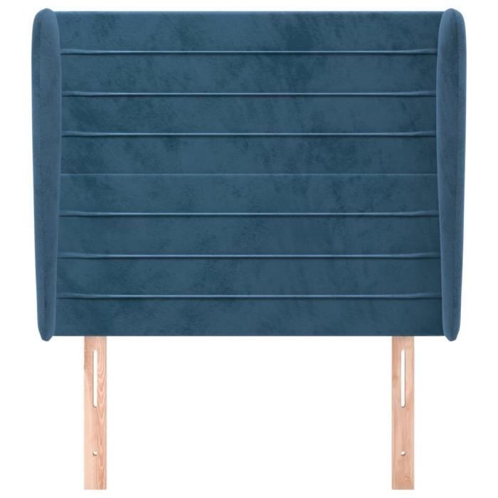 VidaXL Headboard with Ears Dark Blue 103x23x118-128 Cm Velvet3118142