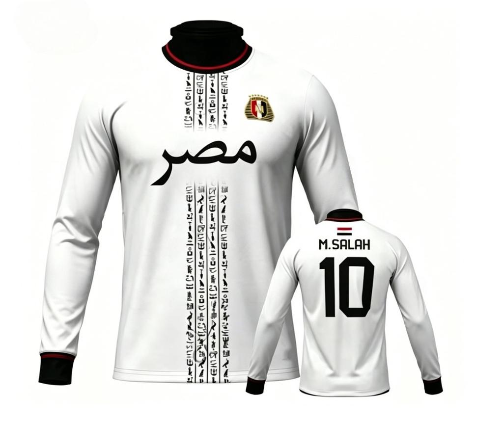 Men's Crew Neck Long Sleeve T‑Shirt, Egyptian 3D Print Breathable Quick Dry Casual Top