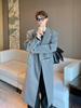 Men's Autumn/Winter 2025 Trendy Woolen Lapel Trench Coat - Scruffy Cool Mid-Length Outerwear