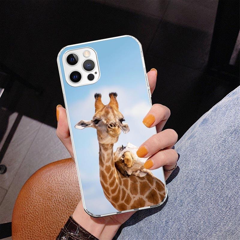 Cute Cartoon Giraffe Animal Phnoe Case for Iphone 17 Air 16 16E 11 12 13 Mini 14 Plus 15 Pro Max 7 8 + SE 2020 Phone Cover Coque