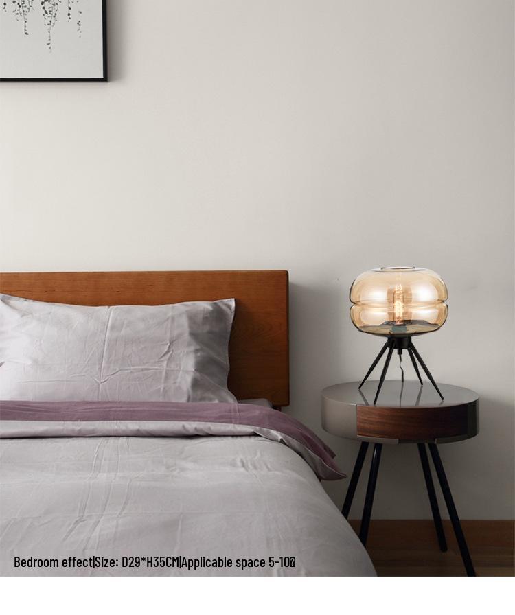 Minimalist Nordic Glass Table Lamp for Bedroom or Living Room Decor