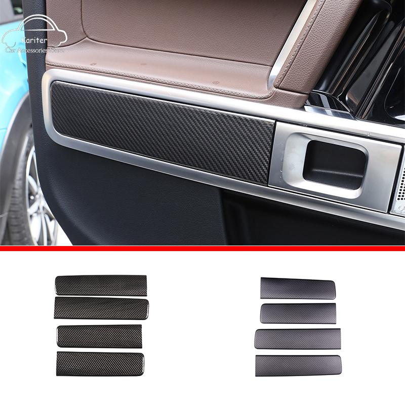 For Mercedes-Benz G-Class 2019-2025 Car Real Carbon Fiber Door Trim Panel Protection Sticker Car Interior Accessories