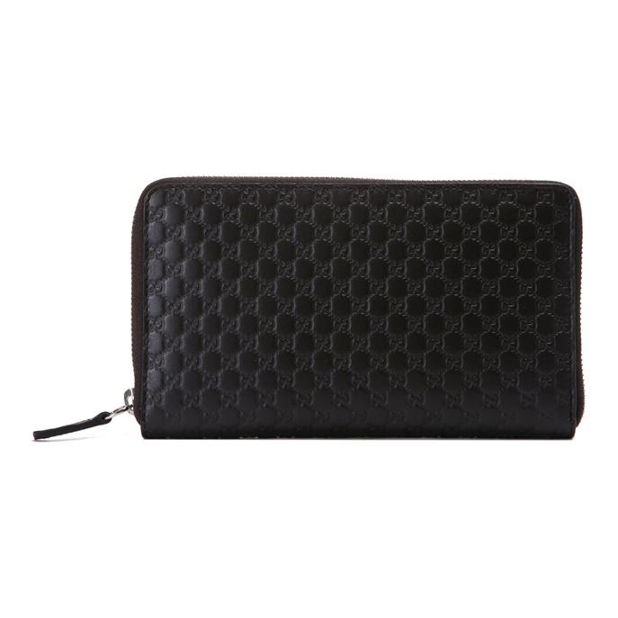 

Gucci GG Embossed Black Leather Zip Around Long Wallet With Silver Tone Hardware For Unisex Luxury Daily Use Box(Basic Set+Box)