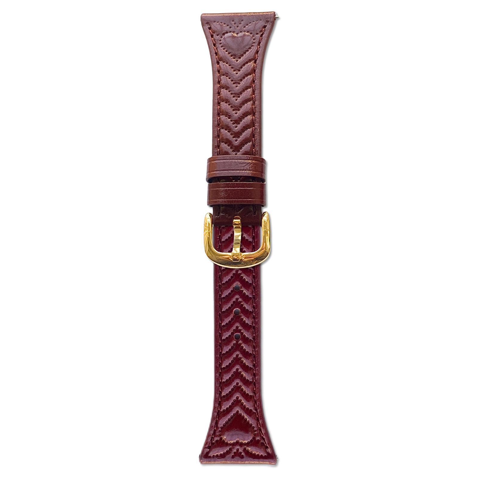 

22mm Watch Band For Huawei Watch GT 5 Pro 46mm/GT 5 46mm/GT 4 46mm/Watch 4 Heart Pattern Embossed Genuine Leather Strap Wine Red