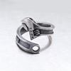 Heavy Duty Spanner Finger Ring Silver Plated Biker Jewelry Wrench-Shaped Open Ring  Boys Girls