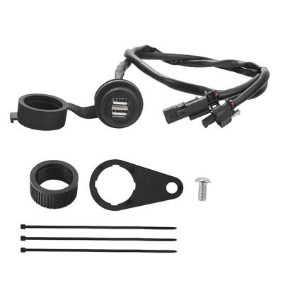 Motorcycle USB Charging Socket Modified USB Chargers Adapter with Dual 5V2A Port Waterproof Cover