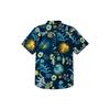 Vans Floral Print Loose Comfortable Casual Short Sleeve Shirt Men shirts Dark-Blue VN0A545QZ53