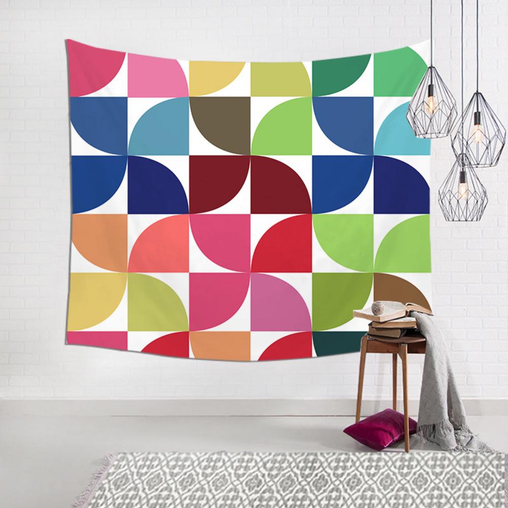 

Декоративная живопись, Геометрический абстрактный гобелен, Гостиная, Спальня, Настенная ткань, Фоновая ткань для комнаты, Настенный ковер, Подвесная ткань 150*100