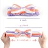 Cute Dot Striped Bowtie Hair Band Classic High Elastic Big Soft Coral Fleece Makeup Headbands For Women Washing Face Shower Spa
