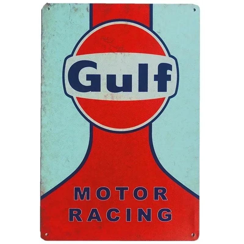 Vintage MOTOR OIL Metal Tin Sign Plaque RACING TEAM Decorative Plates For Garage Club Man Cave Bar Pub Hotel Cafe Wall Decor