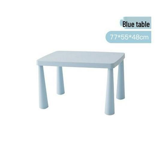 Nordic Style Kids' Plastic Table & Chair Set for Kindergarten - Rilakkuma Design Learning Desk.