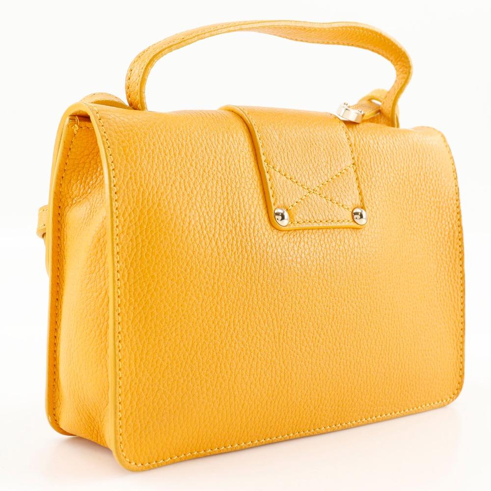 Jimmy Choo 2WAY Mini Shoulder Handbag Yellow Calfskin Women Used