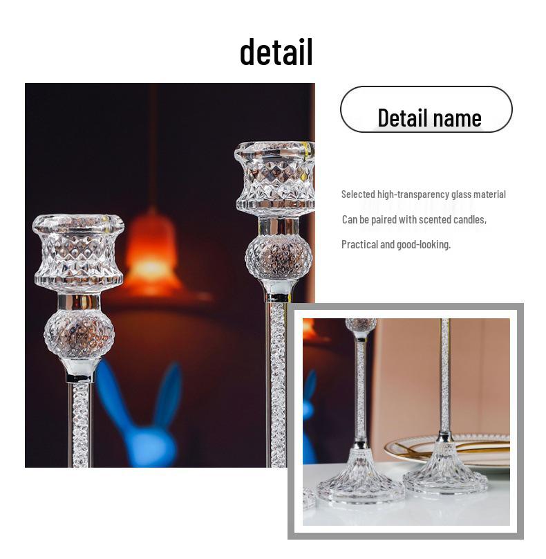 Crystal Diamond Candle Holder for Weddings and Romantic Dinners