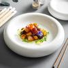 Keramický jídelní talíř Restaurace Kreativní izolační talíř Silný polévkový talíř Dezert Jídlo Sushi talíře Kulaté jednobarevné nádobí