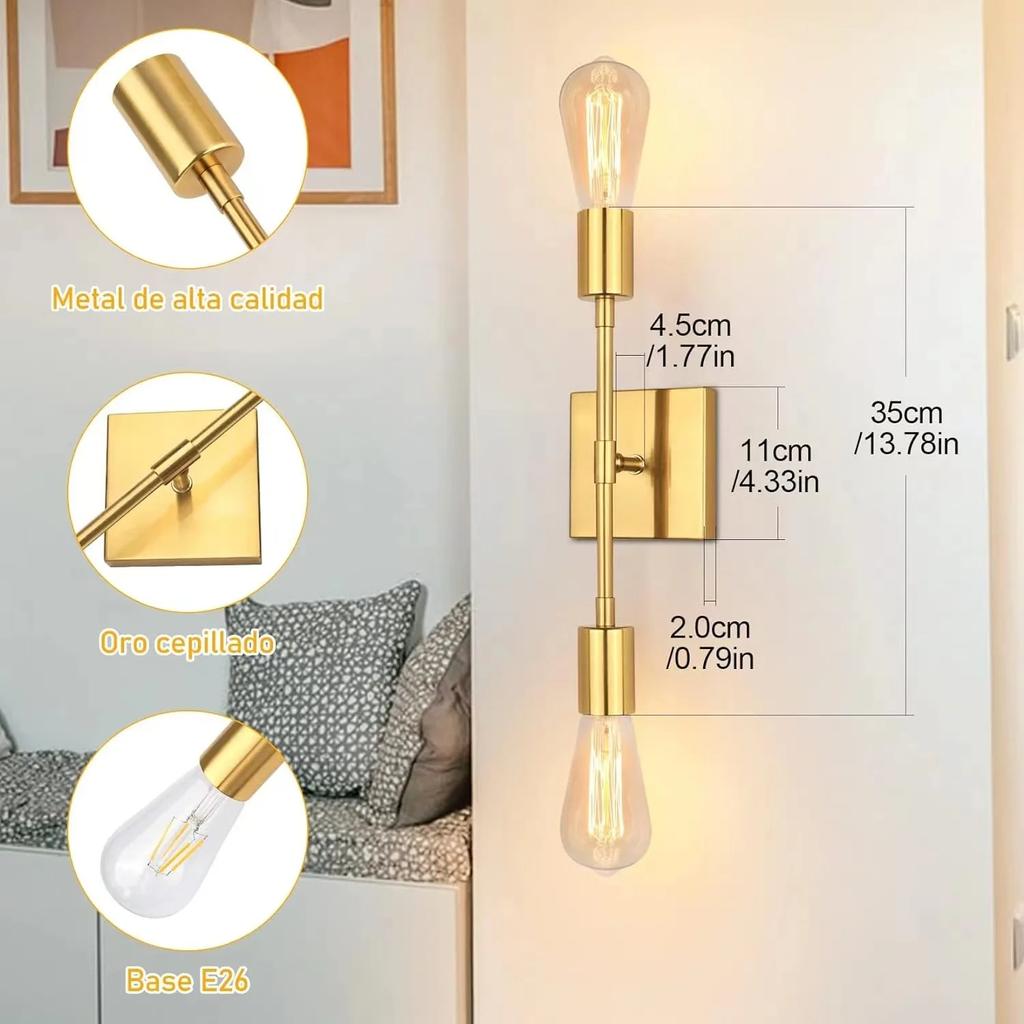 Nordic Light Luxury Wall Lamp Modern Living Room Sofa Background Wall Corridor Corridor Light Simple Bedroom Bed Long Wall Lamp