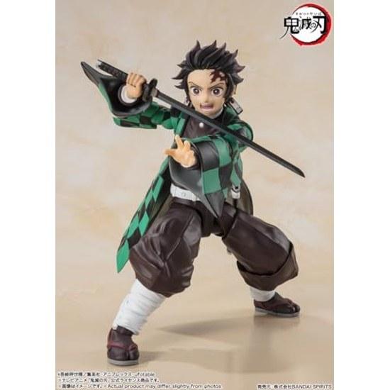 TAMASHII NATIONS S.H. Figuarts Demon Slayer Tanjiro Kamado Approximately 140mm PVC ABS Painted Movable Figure 6-Inch Action -