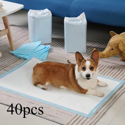 40 Stück 23,6 Zoll X 23,6 Zoll Superabsorbierende Wasserdichte Hunde-Urinauflage, Welpentraining, Welpen-Urinauflage und Haustiertoiletten-Nutzung Weihnachtsgeschenk