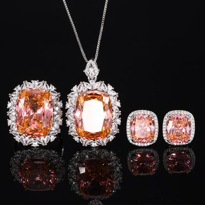 Jewelry Copper Bottom Gold-Plated Simulation Bird'S Nest Cut Paparacha Temperament Set Female 15 * 20