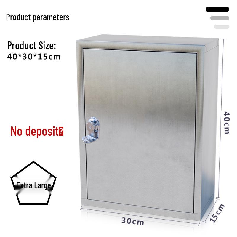 Lockable Wall-Mounted Stainless Steel Phone and Data Storage Box