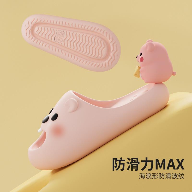 Mandarin duck slippers female summer cartoon cute dormitory home indoor non-slip cool slippers outside bathroom bath