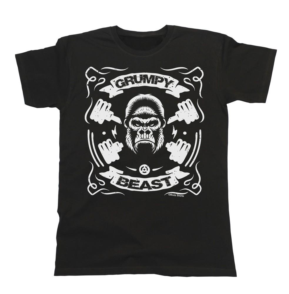 

Grumpy Beast Gorilla Funny Mens T-Shirt Dad Father Grandad Christmas S