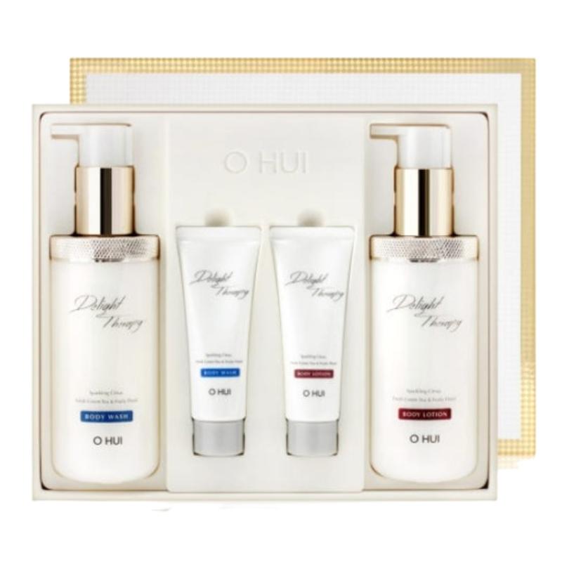 OHUI Delight Therapy Body Care Set – Body Wash & Lotion (300ml + 40ml Each) | Aromatic Moisturizing Body Duo with Travel Size