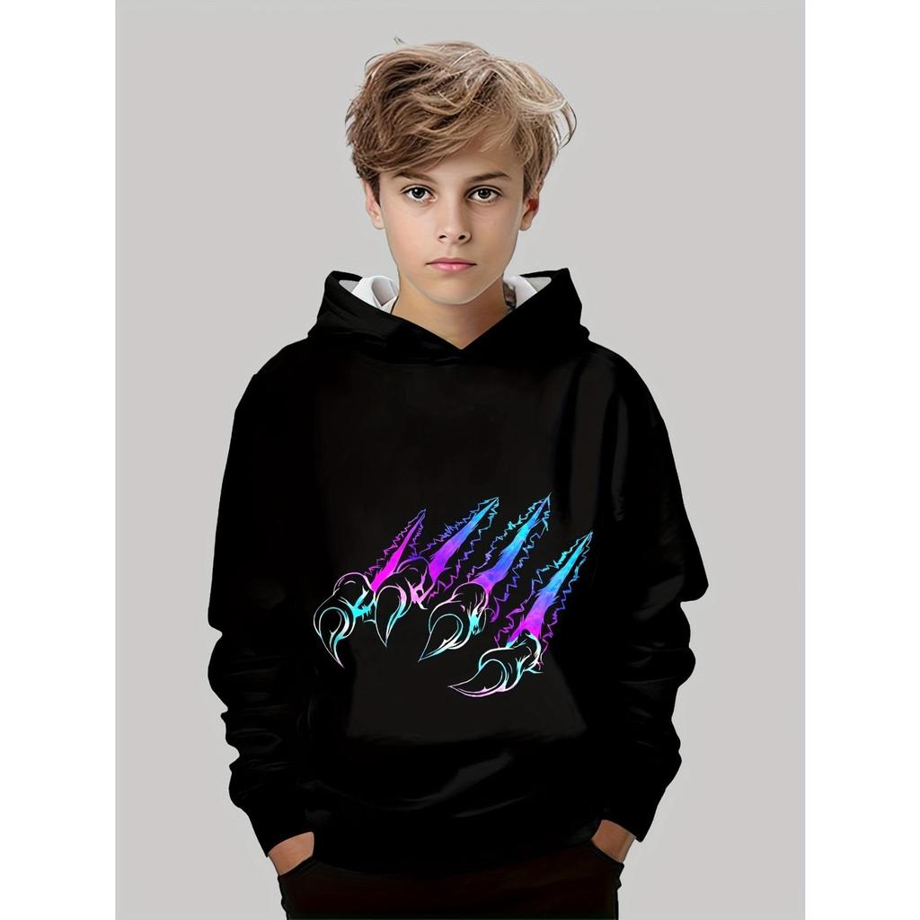 New Kids' 3D Print Hooded Sweatshirts for Boys and Girls - Autumn/Winter Casual Fashion Pullover Hoodies