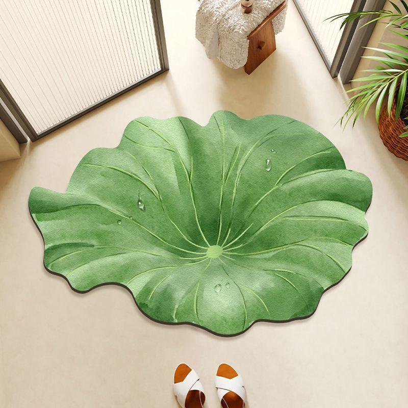 Diatomite Bath Mat Leaf Shape Bathroom Absorbent Floor Mats Toilet Carpet Non-slip Shower Rug Bathtub Accessories Washable