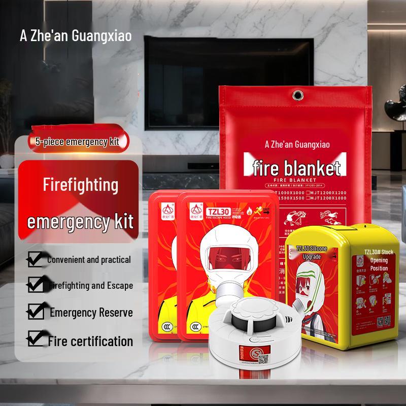 Upgraded 5-Piece Home Fire Emergency Kit