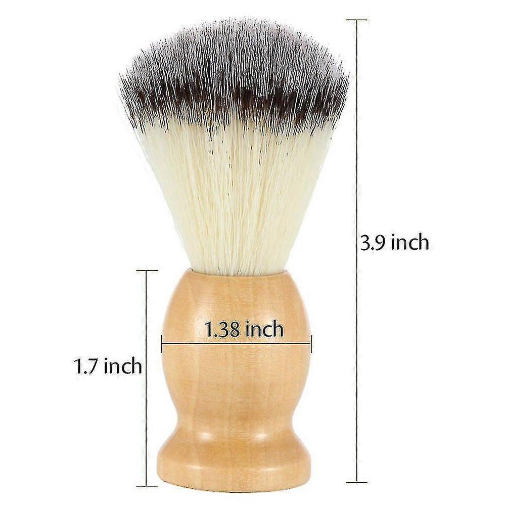 2 Pack Shaving Brush For Men With Hard Wood Handle, Luxury Professional Hair Salon Tool Gifts For Men, Perfect Fathers Day Gifts From Daughter, Wife