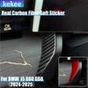 Real Carbon Fiber Car Accessories Dashboard Decorative Trim Cover Soft Sticker For BMW 5 Series I5 G60/G68 BEV 2024 2025