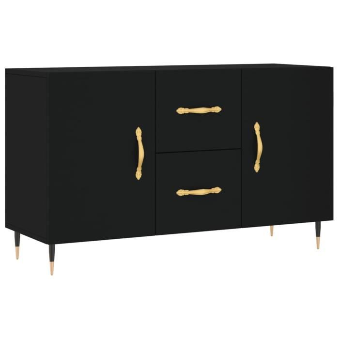 VidaXL Buffet noir 100x36x60 cm bois d'ingénierie 828149