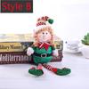 New 2/1Pc Red Green Christmas Decoration Plush Leg Elf Doll Ornaments Boys Girls Elves Toy Doll New Year Navidad Home Decoration