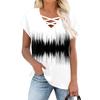 Womens Summer Tops Short Sleeve Shirts V Neck T Shirts Loose Blouses Tees Casual Tunic