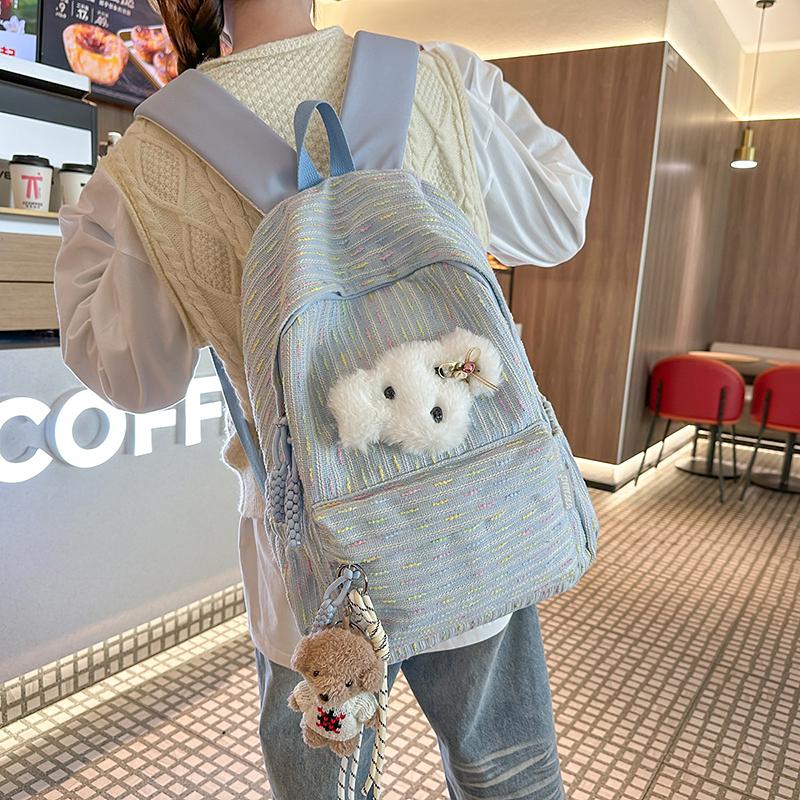 Plecak Szkolny dla Studentów Damski o Dużej Pojemności Wzór Psa Plecak na Komputer