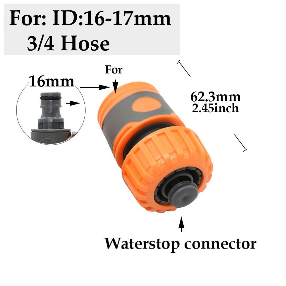 1/2'' 3/4'' 1'' Hose Quick Connecter Nipple OD 16mm 20mm Garden Hose Waterstop Fittings Tubing Repair Watering Gun Adapter