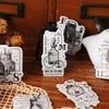 Yi Niao Black & White Ink Plant Washi Stickers - Nostalgic Journal DIY Decor