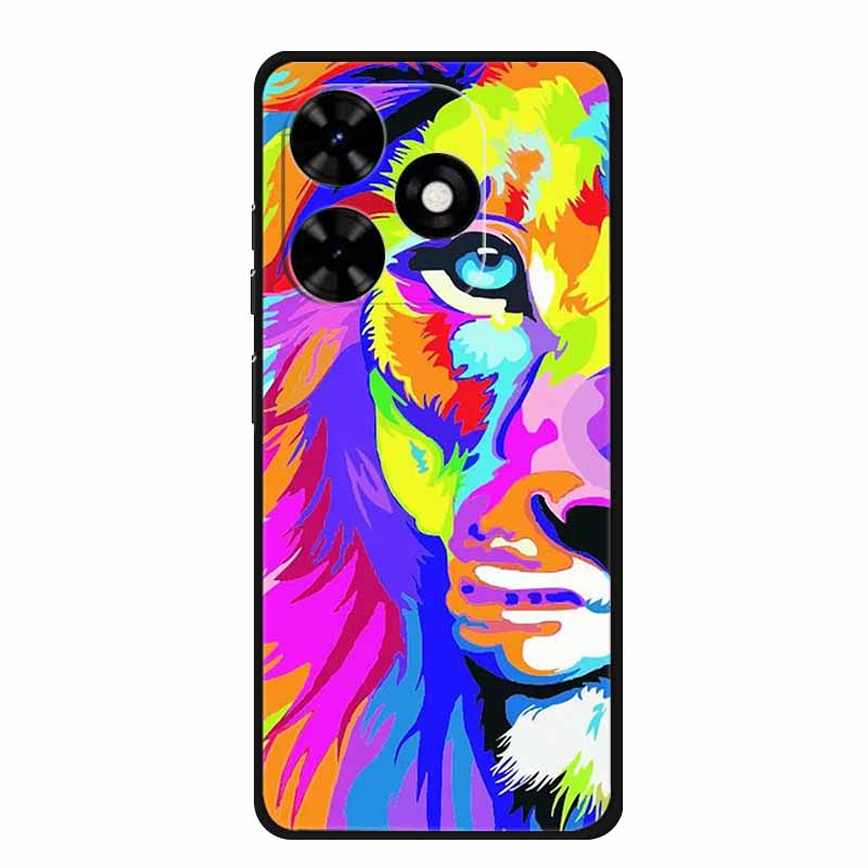 For Tecno Spark Go 2024 Case Luxury TPU Silicone Soft Back Cover Phone Cases for Tecno SparkGo 2024 BG6 Shockproof Flower Fundas