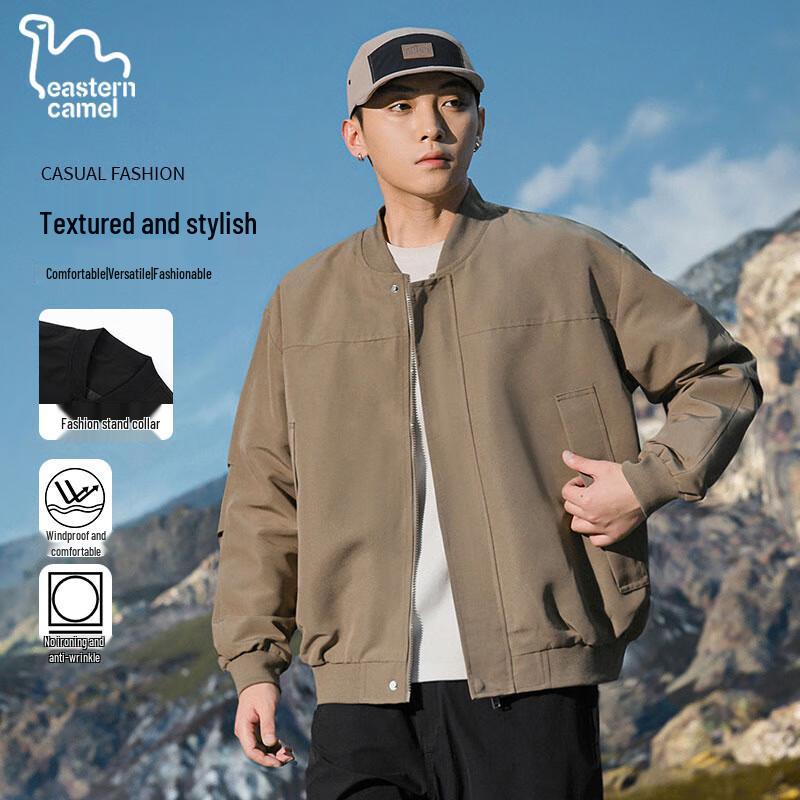EASTERN CAMEL Men's Autumn/Winter Outdoor Windproof Baseball Bomber Jacket